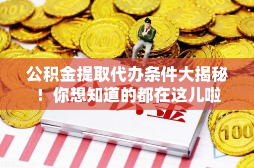 颍泉公积金提取代办条件大揭秘！你想知道的都在这儿啦